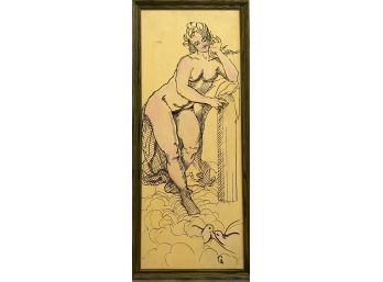 Greig Steiner (Am., Estes Park) Original Oil On Board Titled “Venus” Of Female Seated Nude