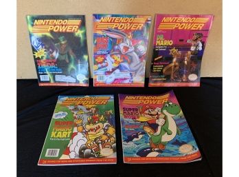 5 Nintendo Power Magazines Super Mario Volumes 28, 41, 34, 57, 18