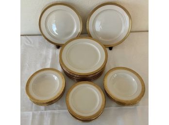 Lennox Tiffany & Co Powell Pattern Dinner  Ware, (13) 8.25' Plates, (11) 5.75' Plates & (12) 6' Bowls