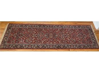Karastan Classic Traditions Madder Red Classic Sarouk Wool Rug 8'6'L X 2'6'W