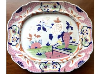 Vintage Large Imperial Stone China Hand Painted Platter