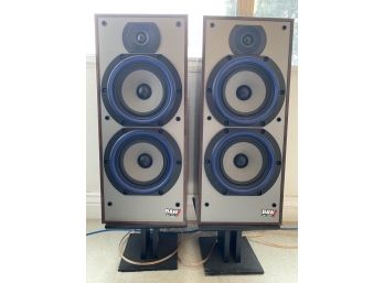 Pair Of Bowers & Wilkins DM 220 Speakers With Stand Made In England