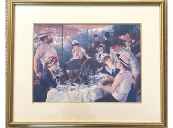 Nicely Framed And Matted Luncheon Of The Boating Party Renoir Small Poster Print
