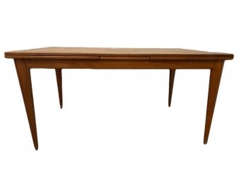 Large Danish Modern Dining Table With Pads