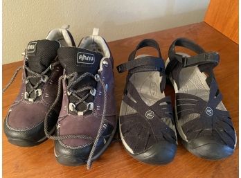Two Ladies Sized 9 Shoes Including Keen & Ahnu