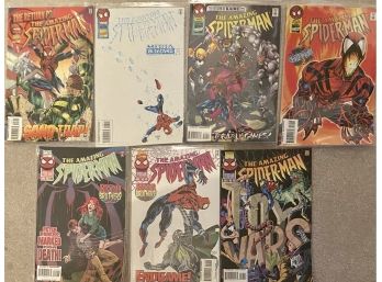 (7) Marvel Comics 'the Amazing Spider-man' #407-413 In Plastic Sleeves