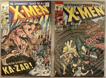 Marvel Comics Group X-men Including In The Shadow Of Sauron & Ka-zar With Plastic Sleeves