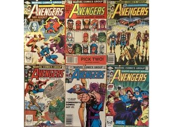 (6) Marvel Comic Group Avengers Comic Books Including 'war Against The Gods!'