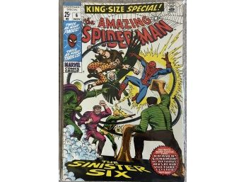 Marvel Comics Group 'the Amazing Spider-man' #6 Volume 1 -1969 In Plastic Sleeve