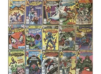 (15) Marvel Comics Group 'the Amazing Spider-man' #218-232 In Plastic Sleeves