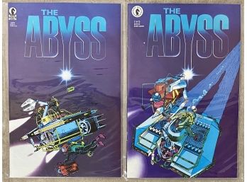 (2) 1989 Dark Horse Comics 'the Abyss' Comic Books With Plastic Sleeves