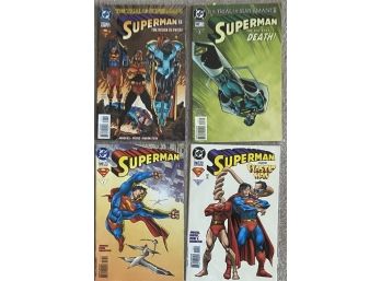 (4) DC Comics 'superman' #107-110 In Plastic Sleeves