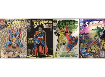 (4) Superman Comics By Dan Jurgen And Brett Breeding (1992, DC) #71-74 Incl. 'The Blade/Satanus War Is Over!'