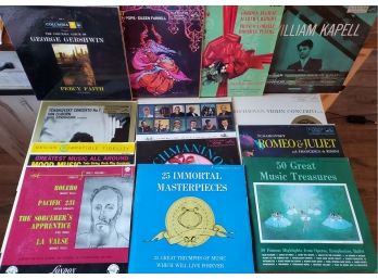 (13) Record Albums Including Your Christmas Favorites, Romeo & Juliet, Beethoven, Rachmaninoff,  Kapell