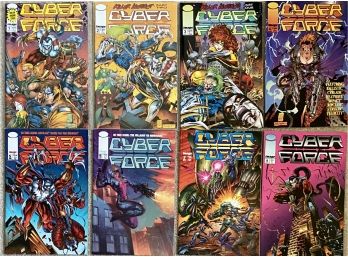 (8) 'cyber Force Zero' Comic Books #1-8 1996