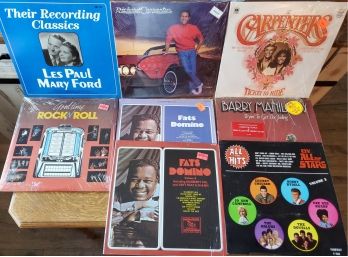 (8) Albums Two Fats Domino, Barry Manilow, Carpenters Les Paul And More