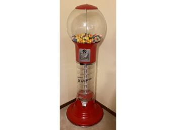 Gumball Wizard Full Size 5' Spiral Gumball Machine (works & Has Key)