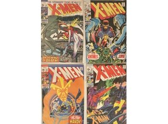 (4) Marvel Comics Group 'x-men' Comic Books Including Havok & The Last X-man With Plastic Sleeves