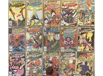(15) Marvel Comics Group 'the Amazing Spider-man' #233-247 With Plastic Sleeves