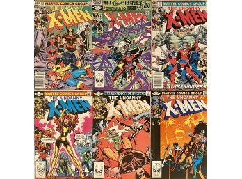 (6) Marvel Comics Group 'x-men' Comic Books Including The Uncanny X-men
