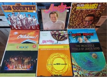 (9) Soundtrack Albums Including Oklahoma, Camelot, Big Country, Andy, Allan Sherman, South Pacific & Bond
