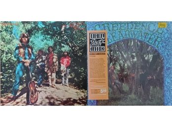 (2) Creedence  Clearwater Revival Record Albums Greenriver And Self Titled  With Suzie Q