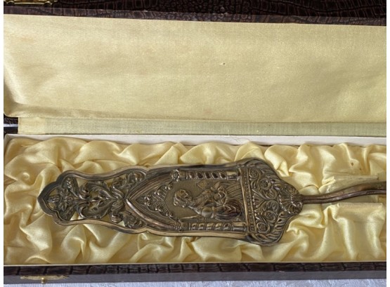 Silver Cake Or Pie Knife In Box From Germany