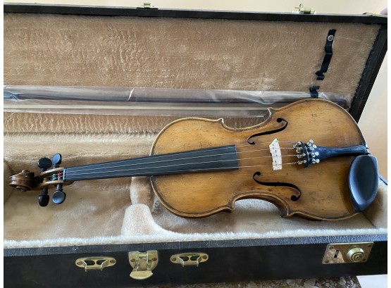 Signed 1920 N. Nelson Salt Lake City Violin With Bow In Case 14' Body