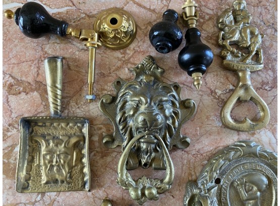 Collection Of Miscellaneous Furniture Hardware Including Door Knockers And Drawer Knobs