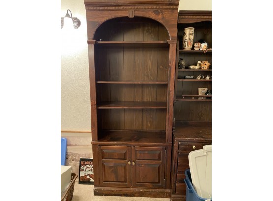 Tall Solid Wood Bookshelf With Arch Detailing