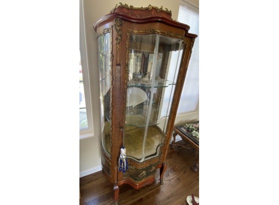 French Curved Glass Curio