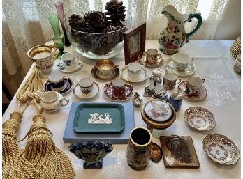 Large Antique Porcelain Collection Mostly Tea Cups And Saucers