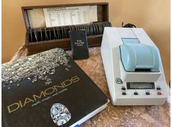 Gran DC2000FS Full Spectrum Diamond Colorimeter With Vintage Diamond Sieve And Pocket Diamond Book