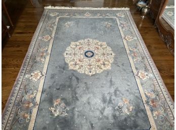 6' X 9.5' Canary Gray Michael Handler Chinese Medallion Style Area Rug