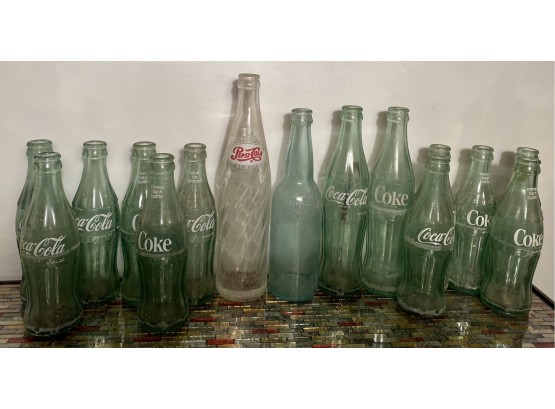 Large Group Of Glass Bottles