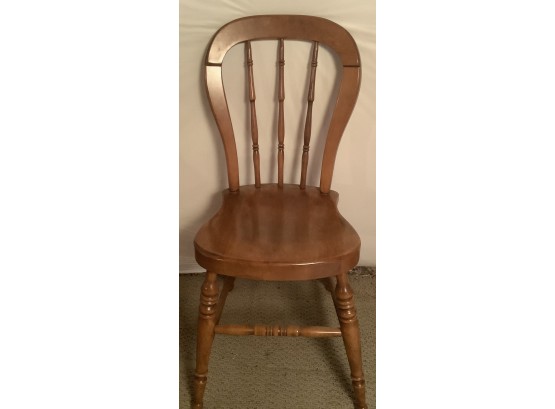 Vintage Solid Wooden Chair In Nutmeg