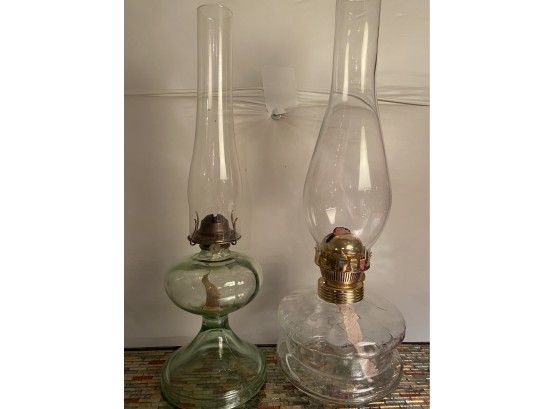2 Large Kerosene Lamps