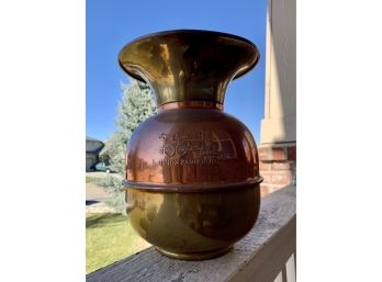 Vintage Copper & Brass Union Pacific Spittoon
