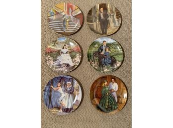 Lot Of 6 Edwin M. Knowles Gone With The Wind Decorative Plates