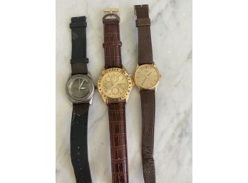 Collection Of Three Designer Men's Watches Including Milagro