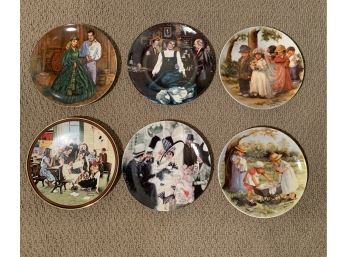 Lot Of 6 Assorted Decorative Plates By Edwin M. Knowles China