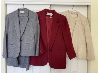 Grouping Of Three Ladies Blazer Suit Combos Including Pendleton Woold & Liz Claiborne