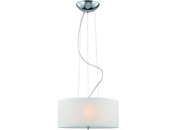 Lite Source Olwen 18-Inch Ceiling Lamp, Chrome With White Paper Shade  LS-19148