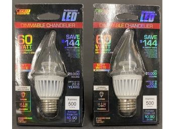 (2) Feit Electric Perormance LED Dimmable Chandelier Bulbs