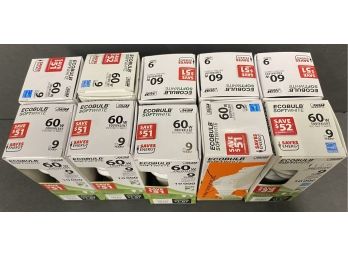 (10) FEIT EcoBulb Soft White Brightness 900 Bulbs In Box