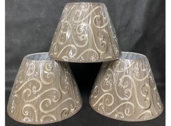 (5) Cappuccino Lamp Shades (2 Different Sizes)