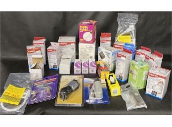 Large Lot Of Misc. Items Incl. Light Bulbs, Light Controls, And Hook Kits