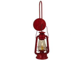 Meyda 7 In. Miners Lantern Red Wall Sconce, Ruby Red Model 139699 $375.27