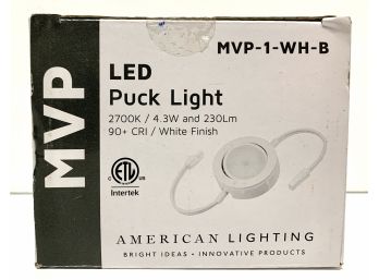 (4) American Lighting LED Puck Lights MVP 1 WH -B