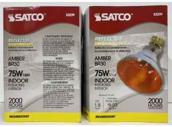 (2) SATCO Reflector Incandescent 75W Indoor Bulbs